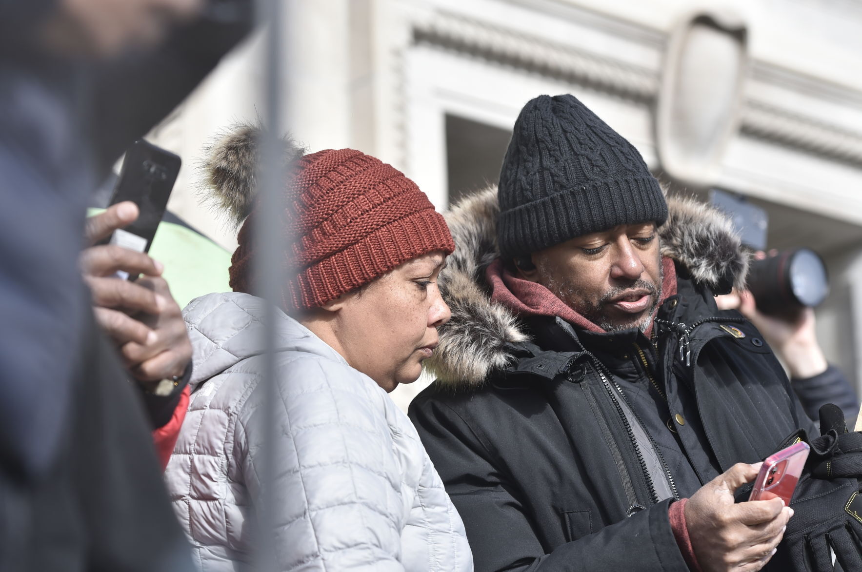 Bishop Tavis Grant listens to delivery of Kyle Rittenhouse verdicts